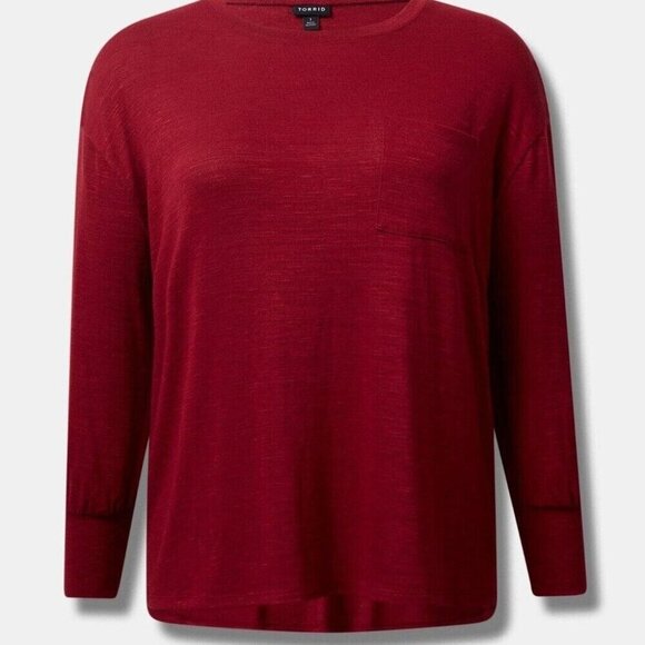 Torrid Unbrushed Hacci Drop Shoulder Pocket Sweatshirt size 4X - Picture 1 of 8
